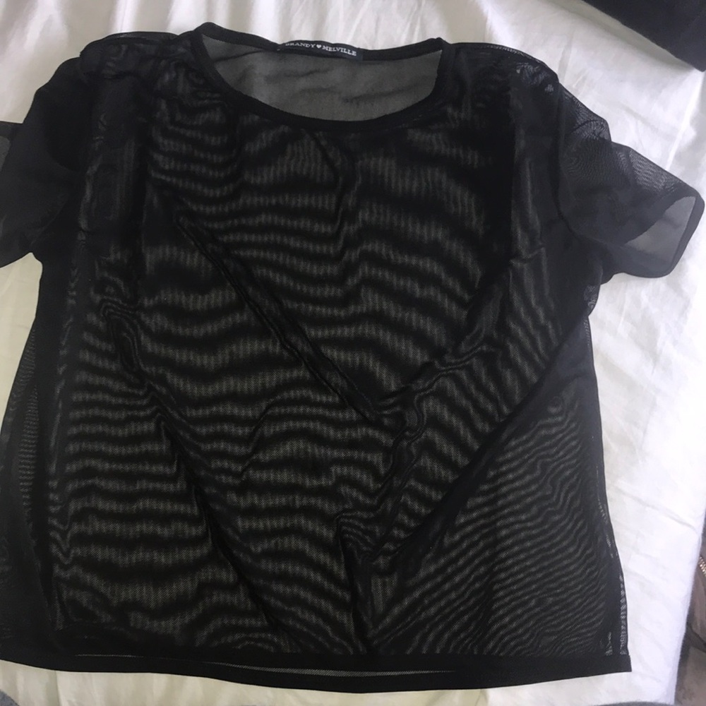 Brandy Melville sheer black top